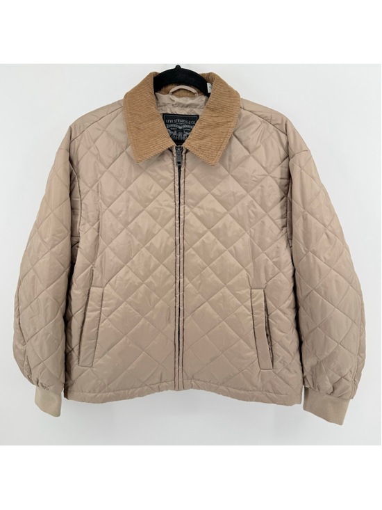 Levi Strauss & Co. Jackets & Blazers - Women's Levi Strauss & Co. Quilted Puffer Jacket Small Beige Tan White Tab